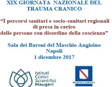 XIX Giornata Nazionale del Trauma Cranico, anche Progettazione a Napoli.