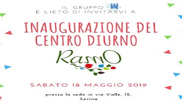 Facciamo festa! Inauguriamo il Centro RamO, a Serina, il 18 Maggio 2019 alle 11,00. Siete invitati!