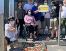 Una iniziativa da segnalare: la pedana fatta con i mattoncini Lego