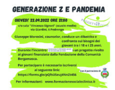 Generazione Z e Pandemia: giovedì 22-09-2022 alle ore 21.00