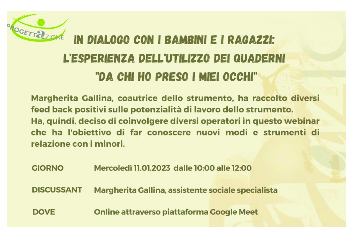 Webinar “Da chi ho preso i miei occhi”