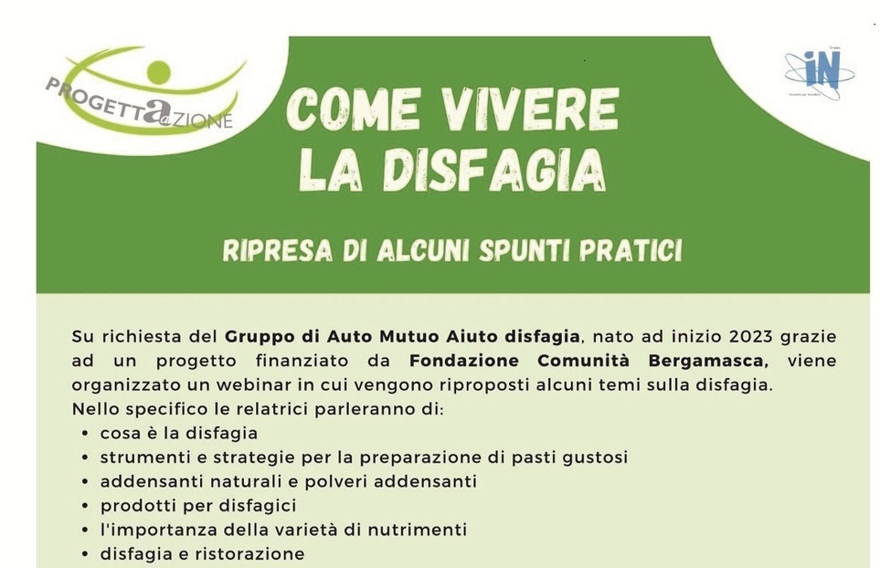 Lesioni cerebrali ed esiti: come vivere la disfagia – webinar mercoledì 22 marzo ’23.