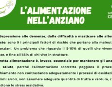 Si è conclusa la Settimana del cervello 2024, ma continuiamo a parlare di salute: L’ALIMENTAZIONE NELL’ANZIANO – Webinar il 21.03.2024